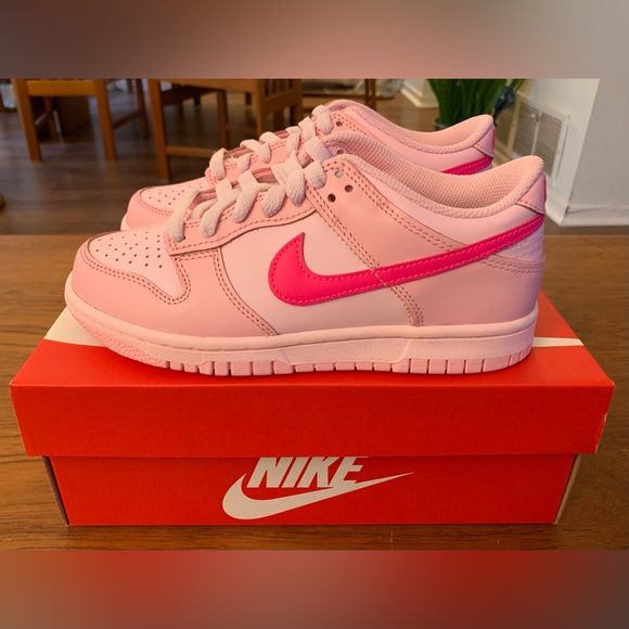 NEW Nike Dunk Low Triple Pink GS - Size 3.5Y / 5W - DH9765-600 Sneakers Shoes - Picture 13 of 13